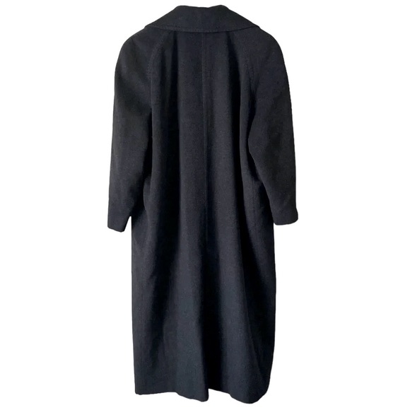 CINZIA ROCCA Italian Double Breasted Pure Cashmere Charcoal Grey Peacoat Size 12 - Picture 3 of 10